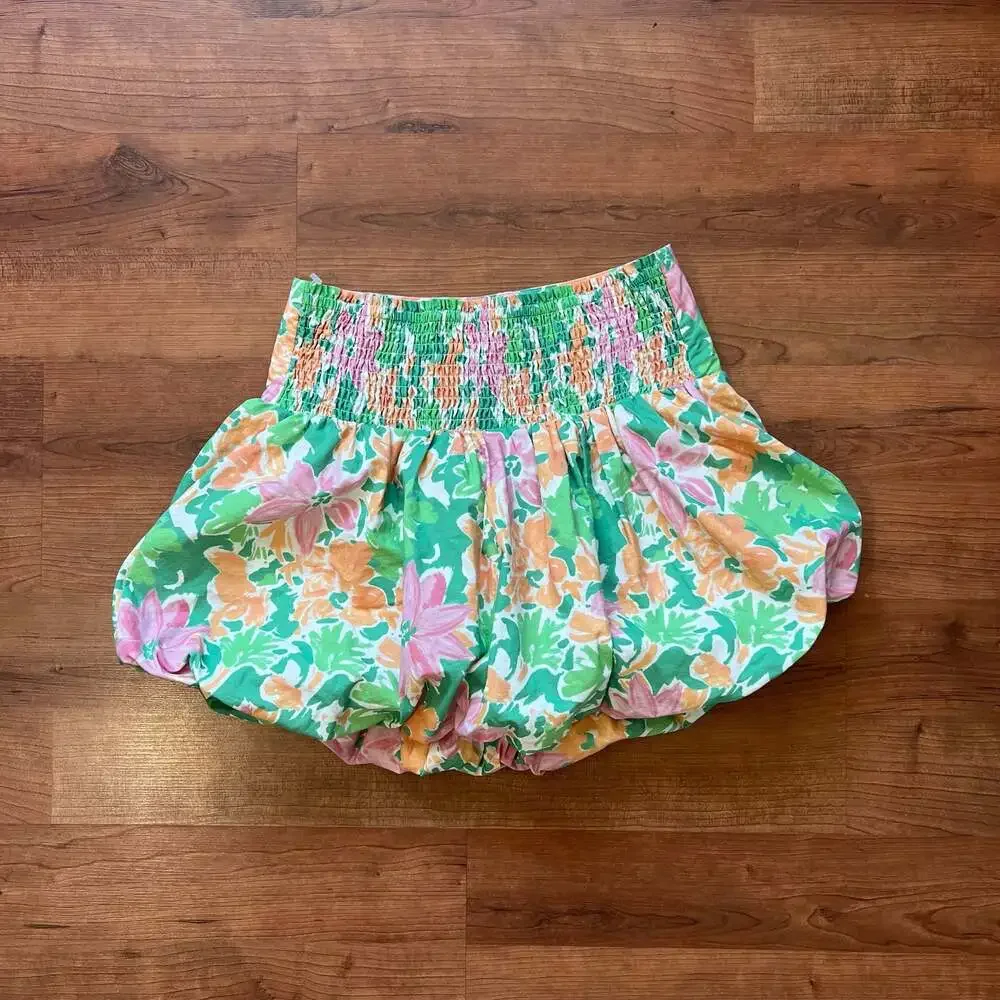 Free People Lula Floral Bubble Mini Skirt XS